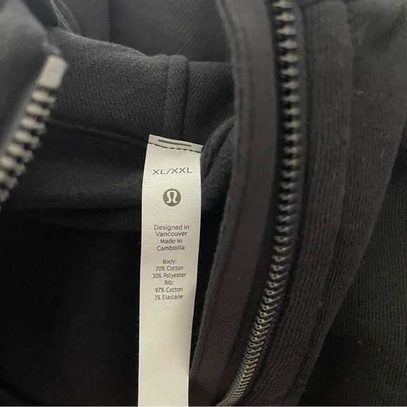 NWT Lululemon Scuba Oversized 1/2 Zip Hoodie Black Size XL/XXL - Picture 5 of 9